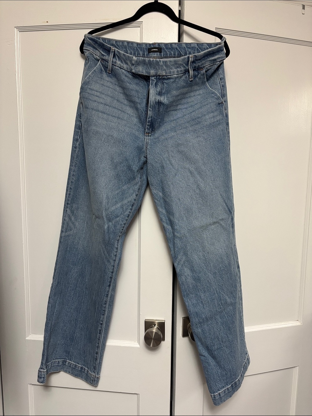 Express Light Blue Women's Wide Leg High Rise Jeans 10
